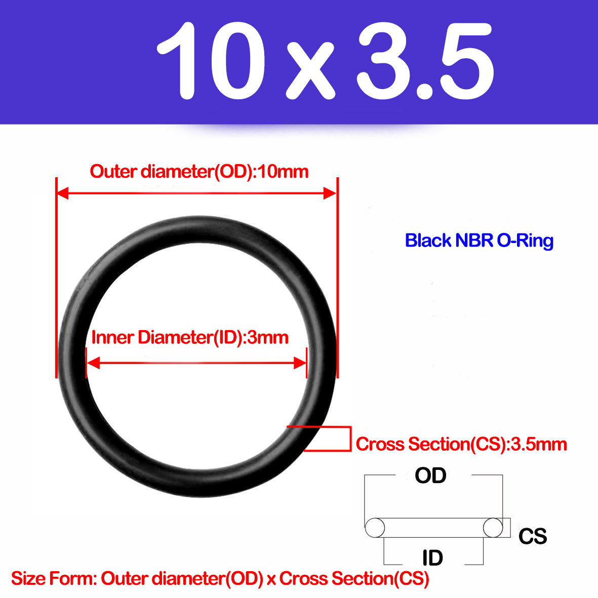 CS 3.5mm,NBR O Ring Sealing Ga – Auto Repair Cs Bewertung und Preis