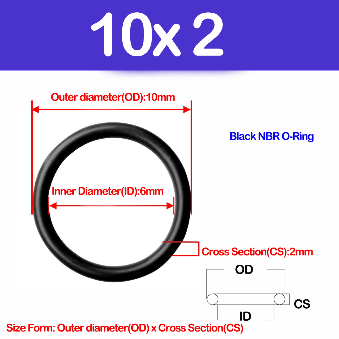 WD CS 2mm,NBR O Ring Sealing G – Auto Repair Cs Bewertung und Preis